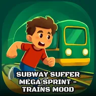Subway Suffer Mega Sprint - Trains Mood - Downhill Skate game
